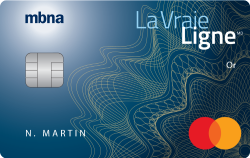MastercardMD Or MBNA Vraie LigneMD